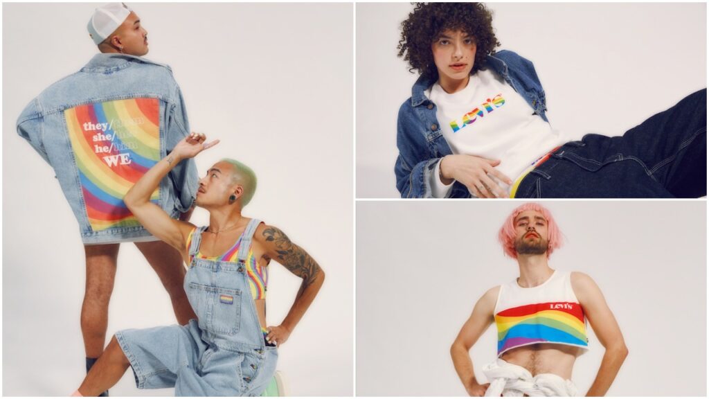 Levi's Pride collection for 2021 is demanding "respect for all pronouns". (Levi's)
