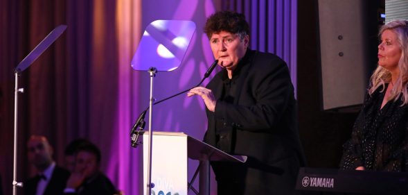 DIVA Magazine Publisher Linda Riley makes a speech during the Diva Awards 2019