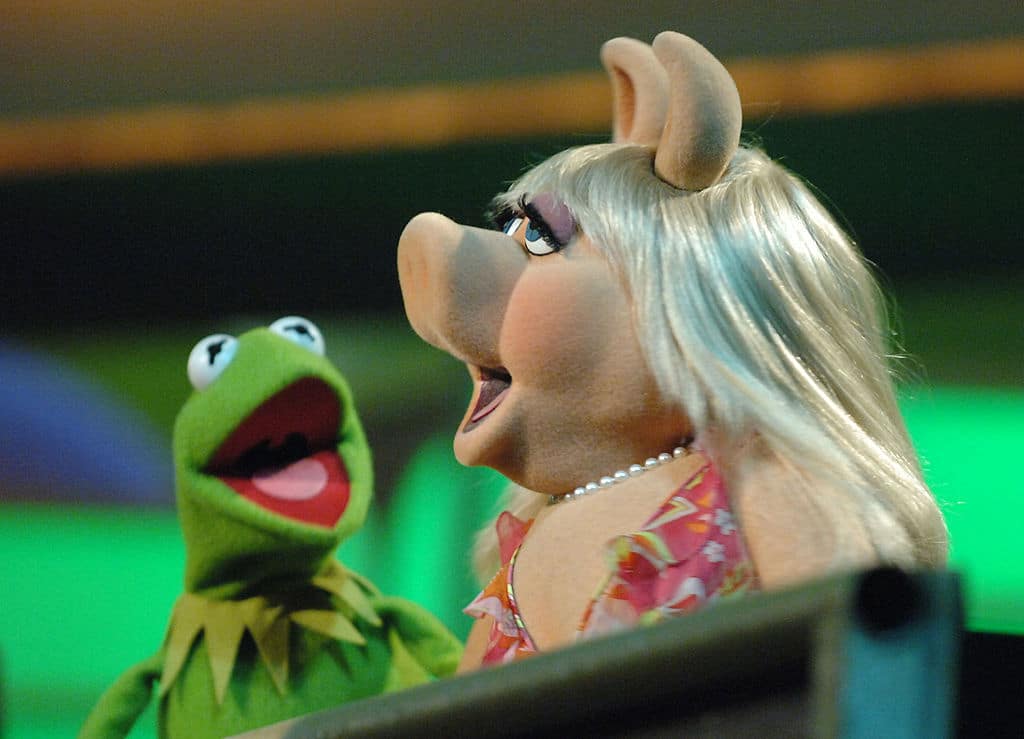 Kermit the Frog and Miss Piggy from the Muppet Show