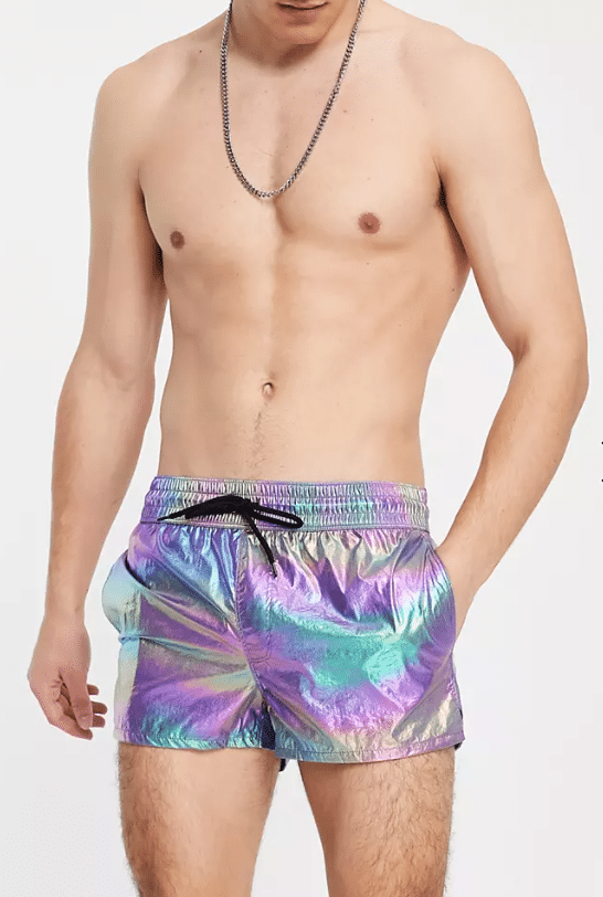 These multi coloured metallic shorts from ASOS are a stand out.