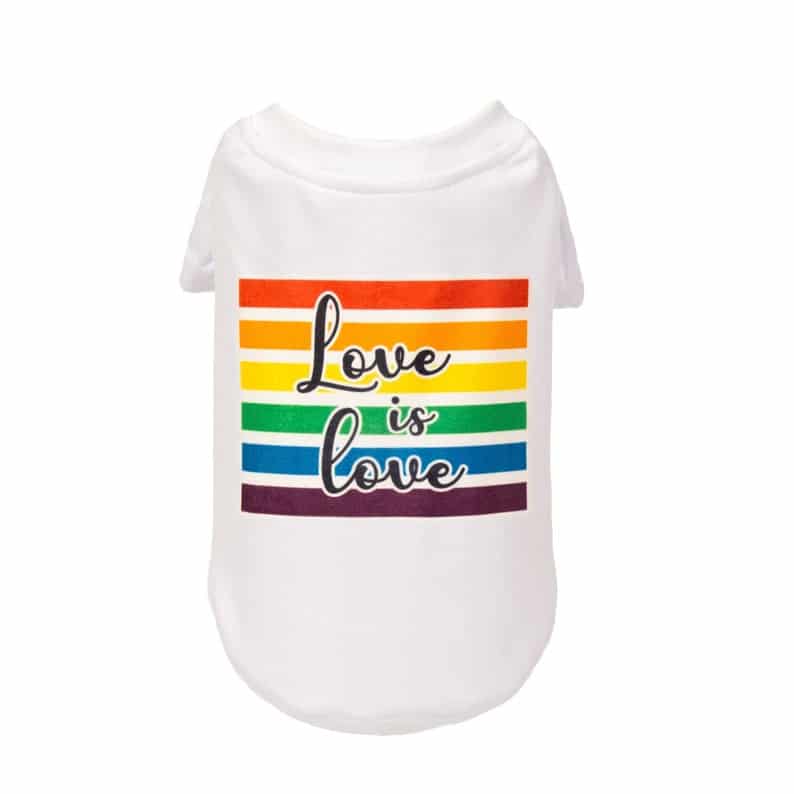 A Love is Love t-shirt for pets. (Etsy/RichPaw)