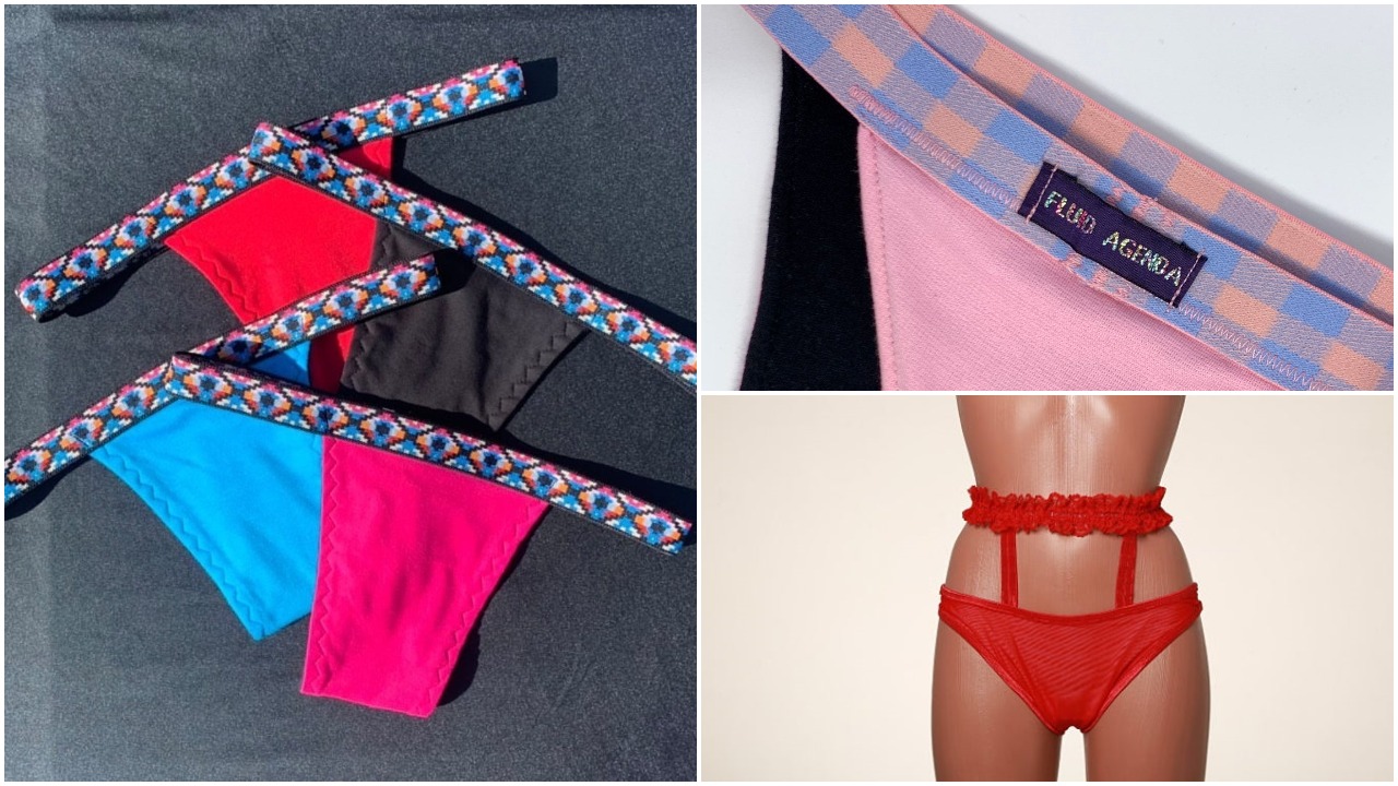 High waist silk panties - Silk red panties - Handmade lingerie