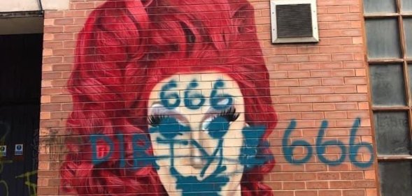 mural in Manchester gay village were defaced with homophobic graffiti