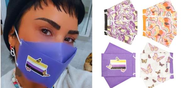 Demi Lovato has teamed up with Henry Mask to create four non-binary themed face masks. (Instgaram/Henry Mask)