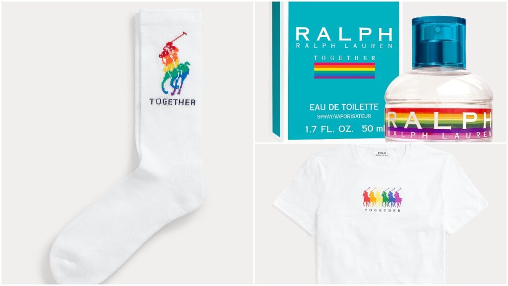 The Ralph Lauren Pride collection includes its popular fragrance, graphic tees and socks. (Ralph Lauren)