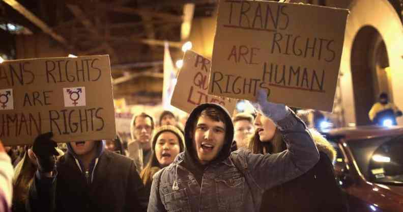 protest trans students bathroom gender identity