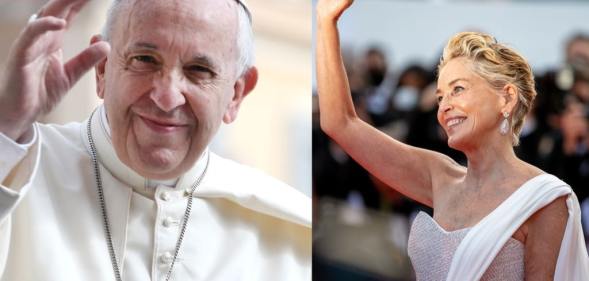 Pope Francis Sharon Stone