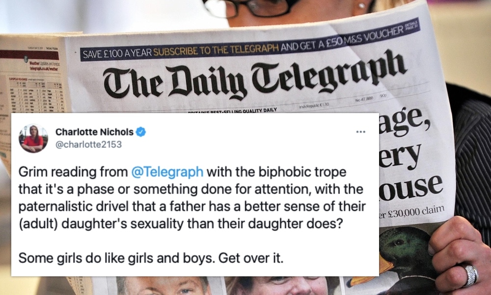 Telegraph Publishes Grim 'biphobic' Letter From Dad Who Thinks His ...