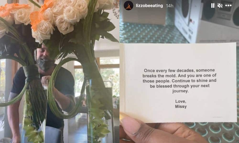 Lizzo shares the flowers and the heartfelt message she received from Missy Elliot
