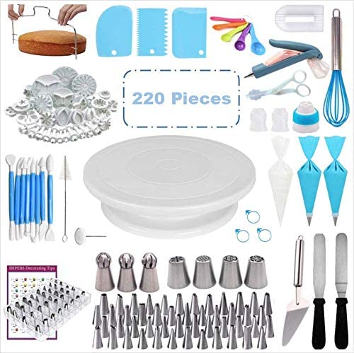 This cake decorating kit features 220 pieces. (Amazon) 