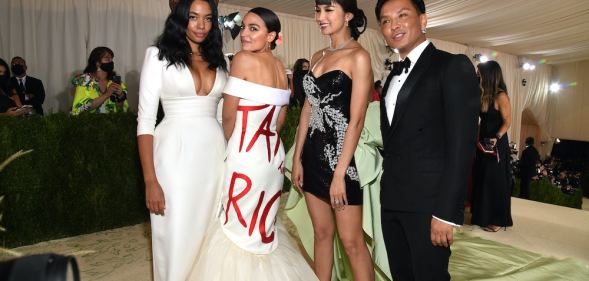 Aurora James, Alexandria Ocasio-Cortez, Gemma Chan, and Prabal Gurung attend The 2021 Met Gala