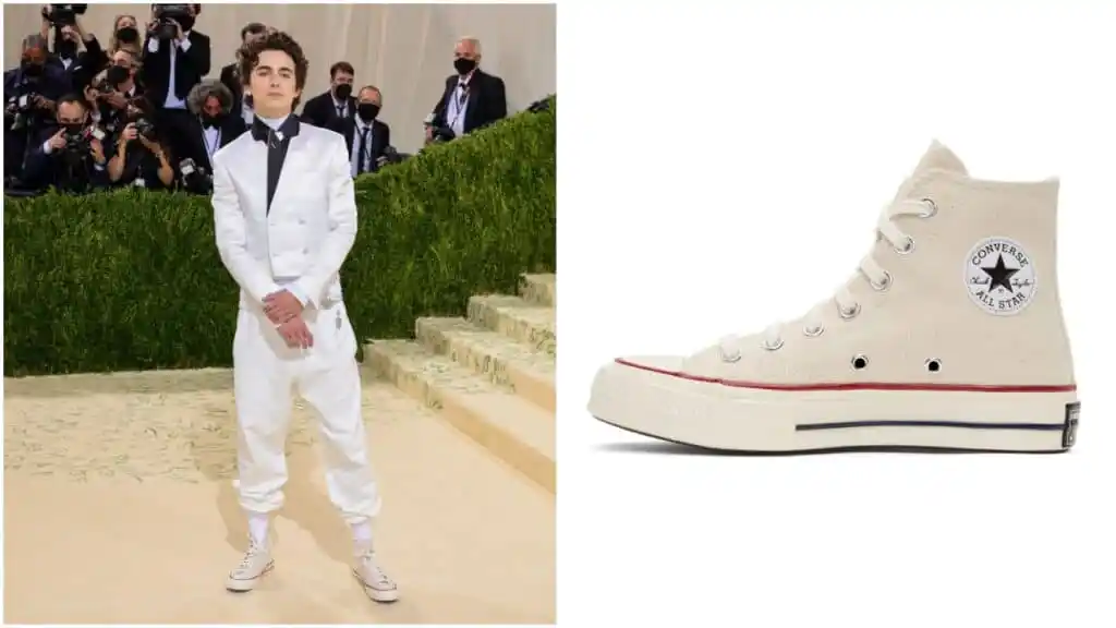 Timothée Chalamet wore a pair of £70 trainers to the Met Gala 2021