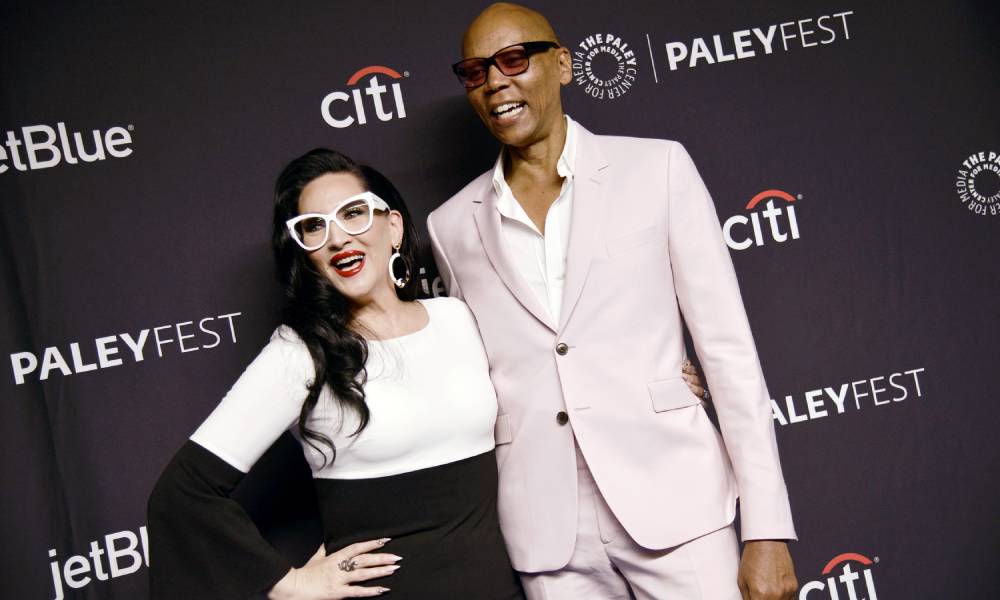 Michelle Visage and RuPaul are pictures side by side at RuPaul's Drag Race in 2019