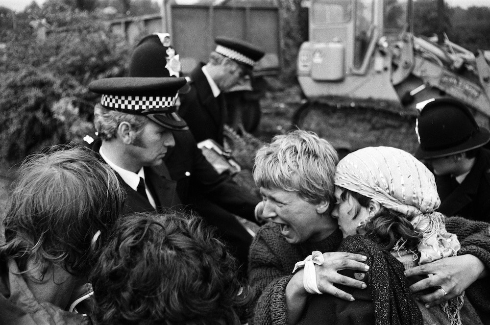 Police make arrests at Greenham Common Peace Camp