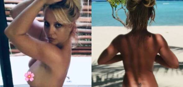 Britney Spears poses nude in a celebratory beach holiday on Instagram