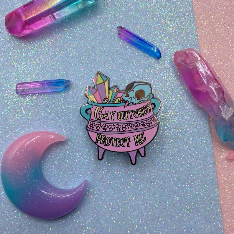 This pin is very queer and very Halloween. 