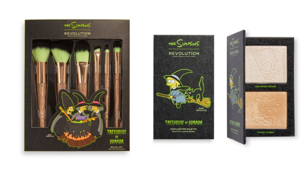 The collection pays homage to the classic Halloween episodes of The Simpsons. (Revolution Beauty)