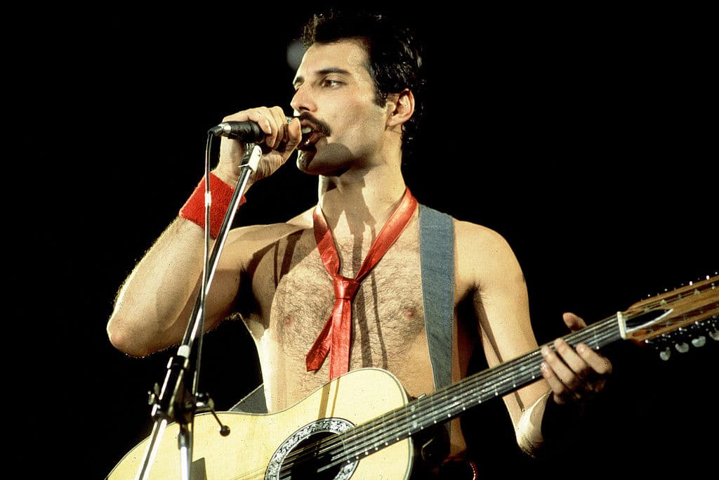 Freddie Mercury of Queen on 9/19/80 in Chicago, Il.