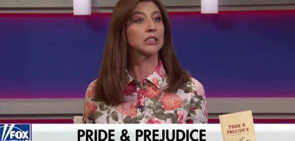 SNL's Heidi Gardner appears as a concerned parent on a fake Fox News segment about books that shouldn't be allowed in classrooms