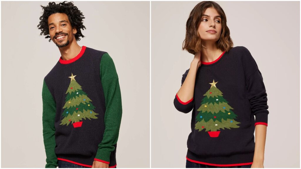 The Christmas jumper from the John Lewis advert is available in adult and children sizes. 