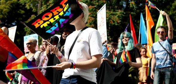 LGBT+ people march in Auckland, New Zealand