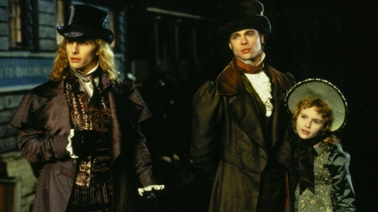 Tom Cruise, Brad Pitt and Kirsten Dunst in Interview with the Vampire. 