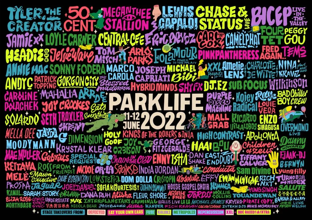 Parklife Festival 2022 lineup. 
