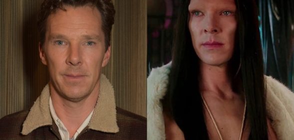 Headshots of Benedict Cumberbatch and his Zoolander 2 character