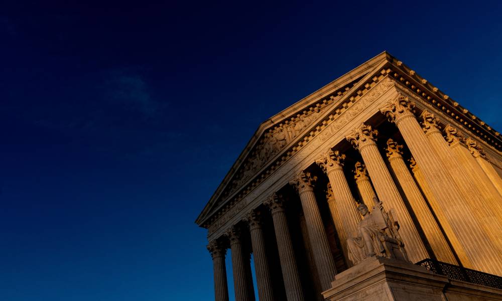 The US Supreme Court is seen during the daytime