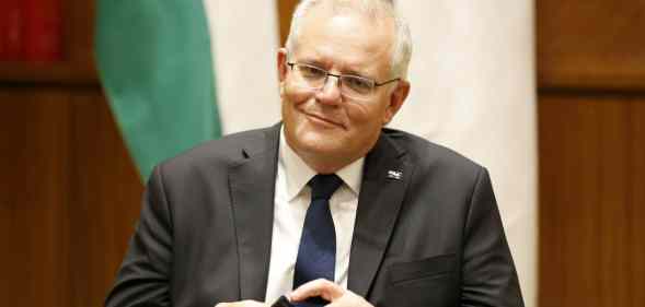 Australian prime minister Scott Morrison in a suit