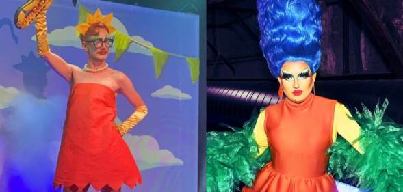 Carrot and Choriza May in The Simpsons drag