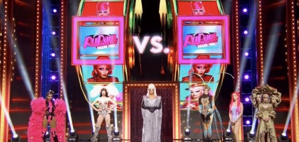 RuPaul and the five finalists of RuPaul's Drag Race