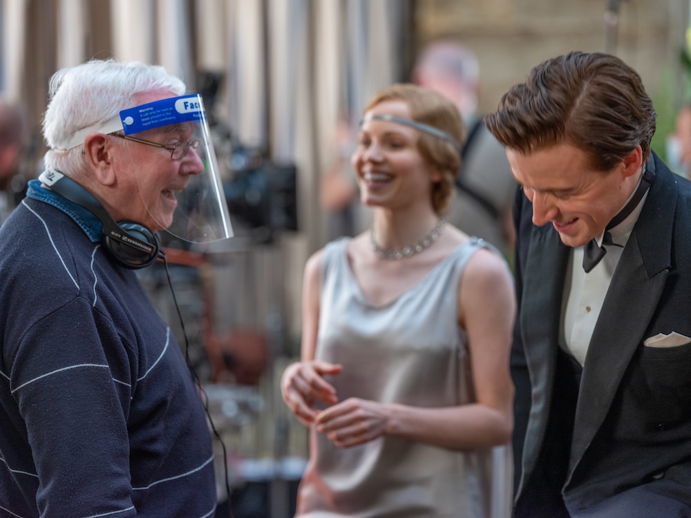 Terence Davies on the set of Benediction