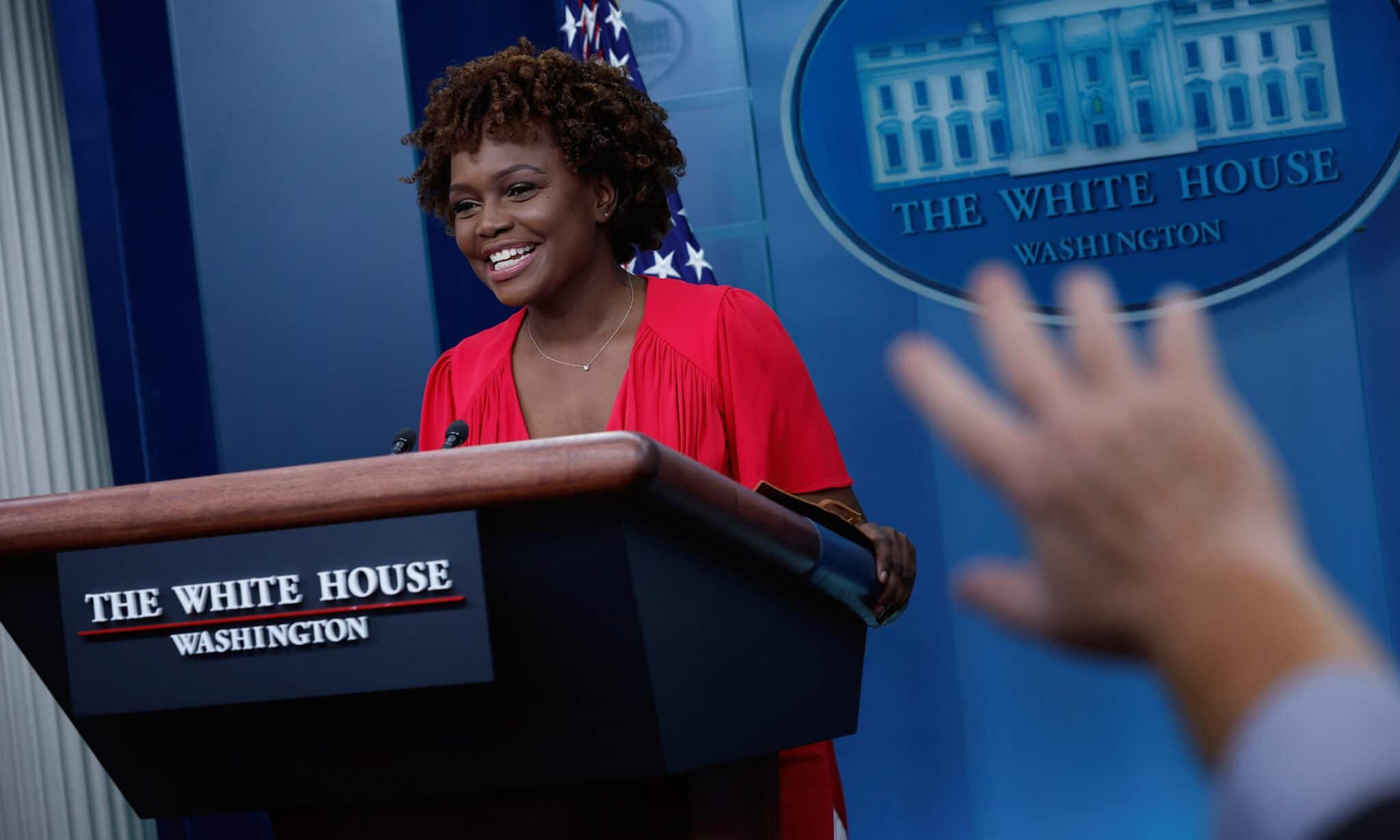 White House press secretary Karine Jean-Pierre thanks 'barrier-breakers'