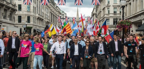 The parade at Pride in London, 2016