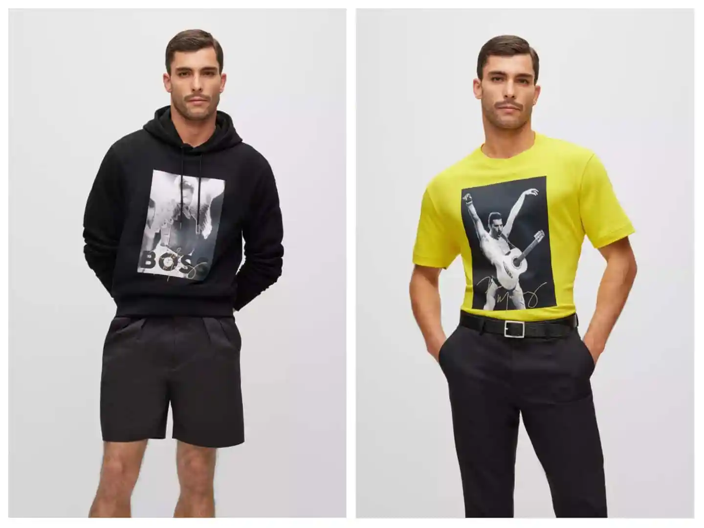 The collection features three t-shirt designs and a hoodie. (Hugo Boss)
