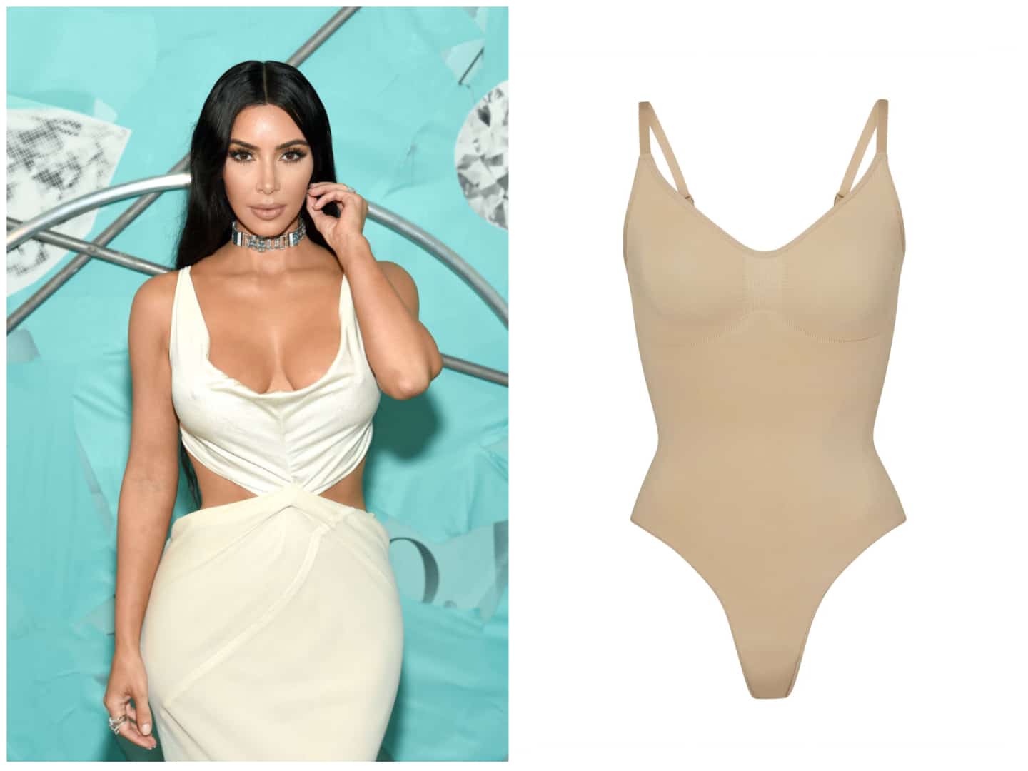 Kim Kardashian shows off her figure in sheer SKIMS bodysuits
