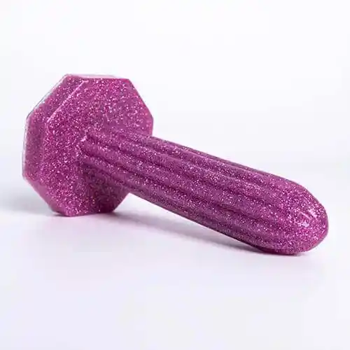 A glittery sex toy that rival's Xtina's strap-on.