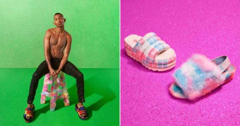Ugg releases its truly unique Pride collection featuring fluffy slides