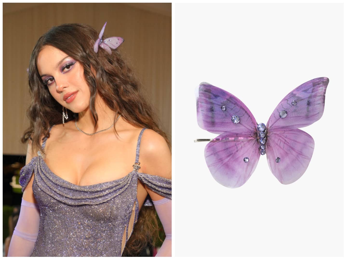 can get Olivia Rodrigo's butterfly clips she wore the Met Gala