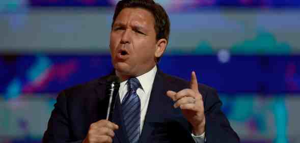 Florida Gov. Ron DeSantis speaks during the Turning Point USA Student Action Summit held at the Tampa Convention Center on July 22, 2022.