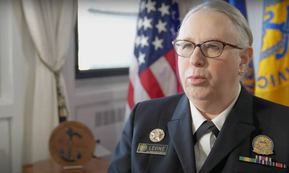 Dr Rachel Levine makes history as first trans four-star admiral