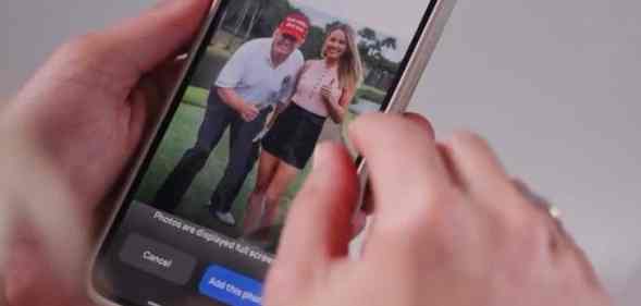 Ryann McEnany uploads a photo of herself and Donald Trump to conservative dating app The Right Stuff