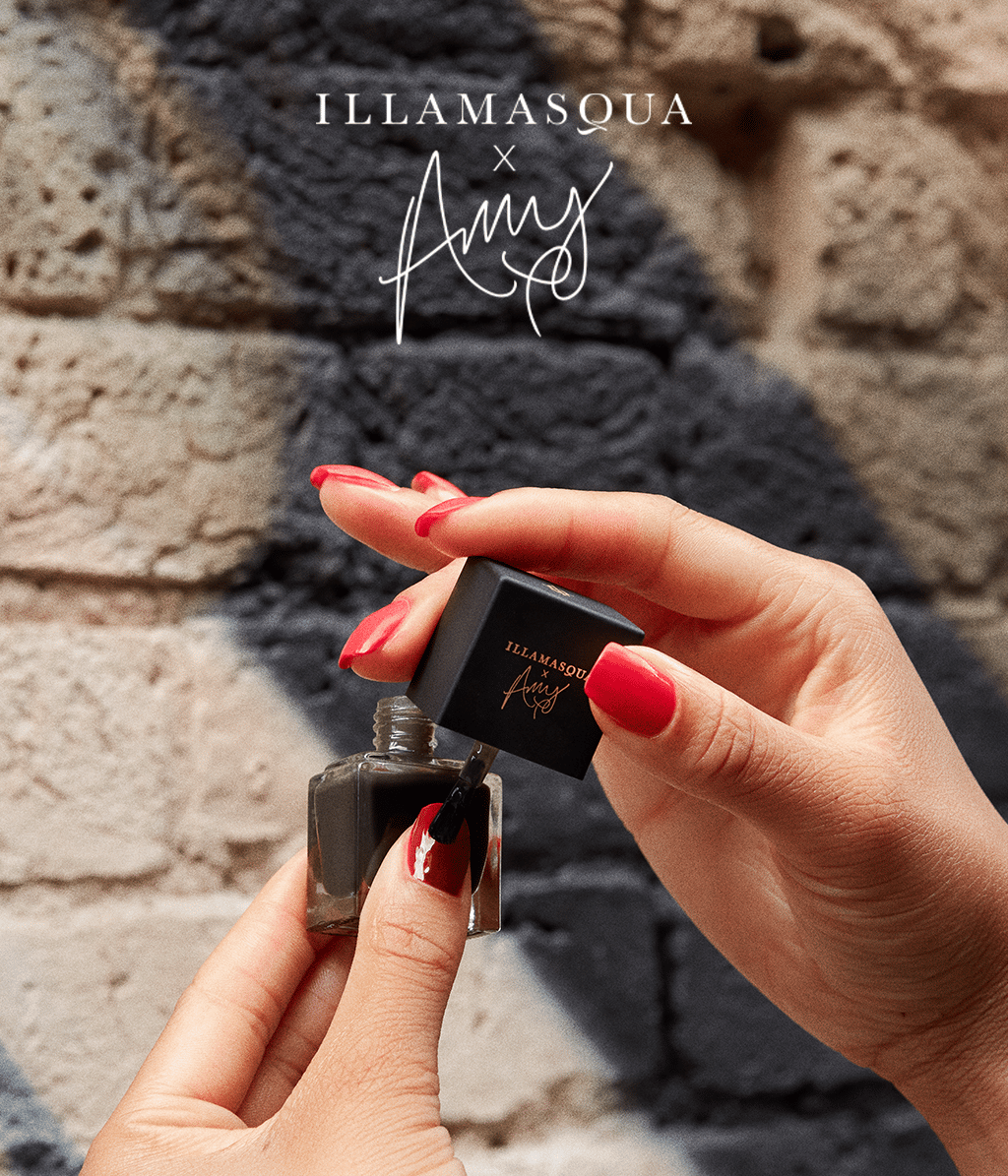 One of the products is a Nail Tint in the shade, 'Amy Black'. (Illamasqua)