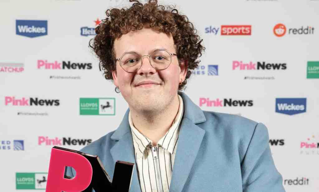 Big Boys' creator Jack Rooke smiles for the cameras at the PinkNews Awards 2022. (PinkNews)