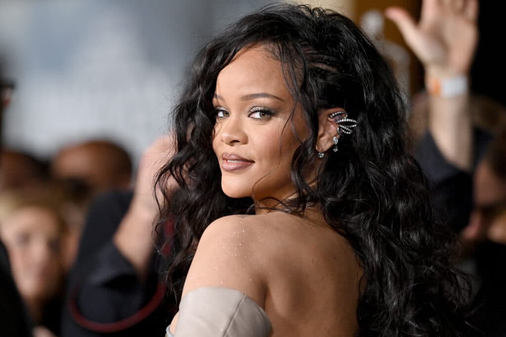Rihanna looking over her shoulder