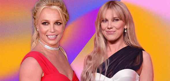 Britney Spears (L) Millie Bobby Brown (R). (Getty)