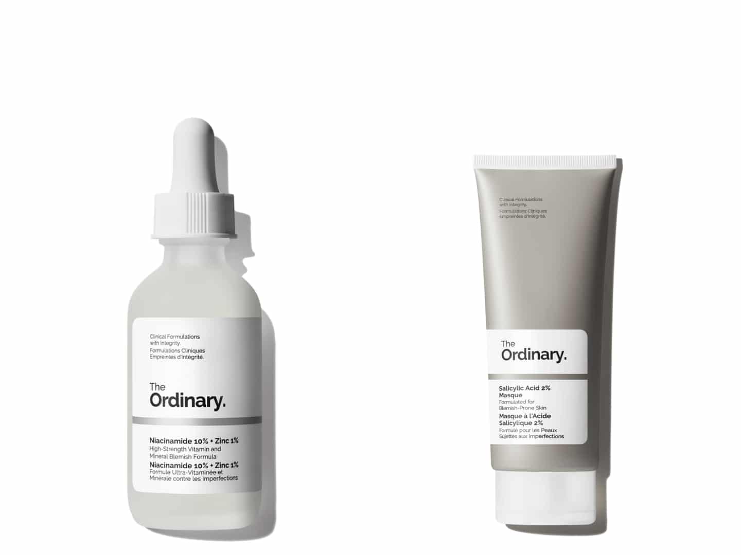 The Ordinary Niacinamide 10% + Zinc 1% and The Ordinary Salicylic Acid 2% Masque are discounted.