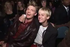 Nick Carter of the Backstreet Boys with little brother Aaron Carter at the 2000 Billboard Music Awards
