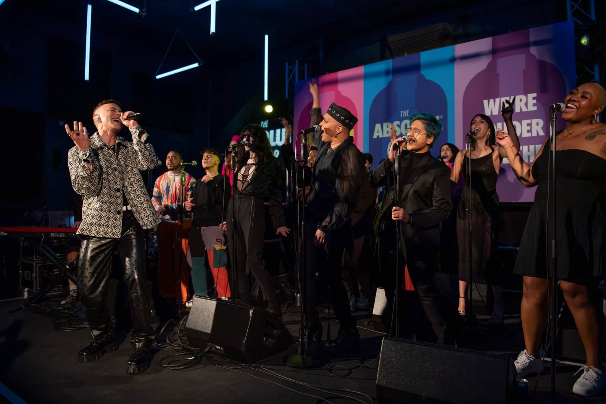 Trans Voices and members of the Absolut Choir sing during their live performance. 